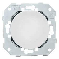 Tillbehör För Matservering-Vit skjutreglage DOM med enkel vit platta – Enkelhet och perfekt integration