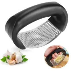 Vitlökspressar-Vitlökspress i Stål – Garlic Press Handtag – Svart