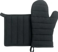 Grytlappar & Grillvantar-VIVARAISE JONA GLOV+POTHOLD Svart 15X30