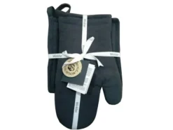 Grytlappar & Grillvantar-VIVARAISE JONA GLOV+POTHOLD Svart 15X30