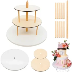 Serveringsfat & Skålar-3-vånings tårtfat 40/24/18 cm Brand4Cake