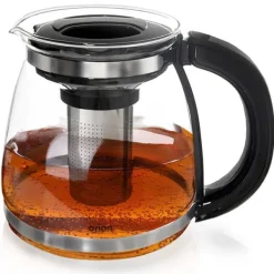 Tebryggare-Värmebeständig tekanna i glas med tebryggare 1,73 l