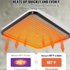 Ångpressar-Värmepress 9 x 9 i bärbar enkelpress för sublimation, överföring av DIY T-shirt.