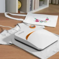 Ångpressar-Värmepress 30,5x25,4 cm vit och orange, sublimeringsöverföringsenhet