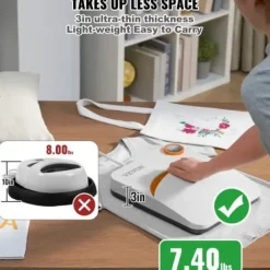 Ångpressar-Värmepress 30,5x25,4 cm vit och orange, sublimeringsöverföringsenhet