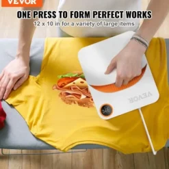 Ångpressar-Värmepress 30,5x25,4 cm vit och orange, sublimeringsöverföringsenhet