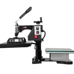 Ångpressar-Värmepressmaskin, 10x12 tum / 25x30 cm, 2IN1 Clamshell för sublimering med Teflon, digital värmekontroll, Powerpress för T-shirt och keps.