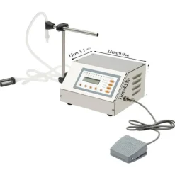 Vätskefyllningsmaskin, högprecisionsfyllning, intelligent styrning, hållbart rostfritt stål,Silver