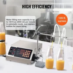 Dryckesautomater-Vätskepåfyllningsmaskin, 30-4000 ml kapacitet, automatisk flaskfyllare för mjölk, vatten, vin, sojasås m.m.