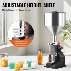 Dryckesautomater-Vätskepåfyllningsmaskin, 28x28x70 cm, rostfritt stål, justerbar