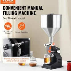 Dryckesautomater-Vätskepåfyllningsmaskin, 28x28x70 cm, rostfritt stål, justerbar