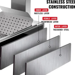 Matuppvärmare-1000W 30-85°C pommes frites värmelampa med avtagbar avloppsbräda och panna, jämn värmefördelning, snabb uppvärmning