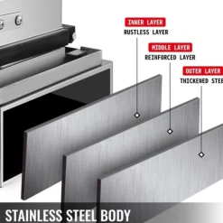 1500W elektrisk korvvåffelmaskin, effektiv och snabb uppvärmning, exakt temperatur- och tidskontroll, genomtänkta detaljer