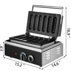 1500W elektrisk korvvåffelmaskin, effektiv och snabb uppvärmning, exakt temperatur- och tidskontroll, genomtänkta detaljer