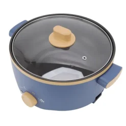 Elektriska Stekpannor & Wokar-800W elektrisk spis 2,5L 3 hastighetskontroll Enkellagers multifunktionell elektrisk grytkokare UK-kontakt 220V