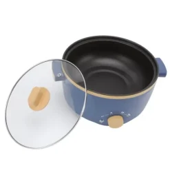 Elektriska Stekpannor & Wokar-800W elektrisk spis 2,5L 3 hastighetskontroll Enkellagers multifunktionell elektrisk grytkokare UK-kontakt 220V