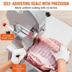 Köttskivare-1500W kommersiell elektrisk köttbandsåg i rostfritt stål, kraftfull och hållbar sågmaskin.