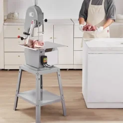 Köttskivare-1500W kommersiell elektrisk köttbandsåg i rostfritt stål, kraftfull och hållbar sågmaskin.