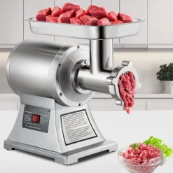 Matkvarnar-8500W Kommersiell rostfri stål 450 lbs Köttkvarn Skärblad Plåtplåt Korvstoppare