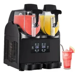 380W kommersiell slushmaskin med 2x2,5 L tank, bekväm manöverpanel, snabb kylning, användarvänlig design, bred applikation