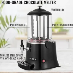 Maskiner För Chokladtemperering-400W 10L 30-90°C varmchokladmaskin med avtagbar droppbricka, choklad tempereringsmaskin, lätt att använda och rengöra