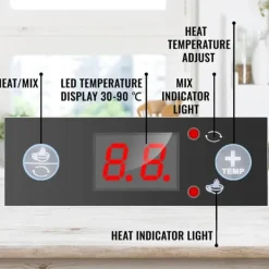 Maskiner För Chokladtemperering-400W 10L 30-90°C varmchokladmaskin med avtagbar droppbricka, choklad tempereringsmaskin, lätt att använda och rengöra