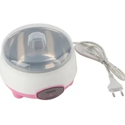 15W 1L mini yoghurtmaskin 360° uppvärmning automatisk yoghurtmaskin för hem EU-kontakt 220V rosa