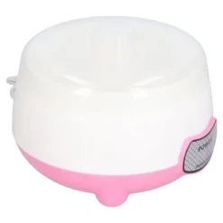 15W 1L mini yoghurtmaskin 360° uppvärmning automatisk yoghurtmaskin för hem EU-kontakt 220V rosa