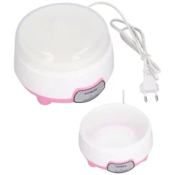 15W 1L mini yoghurtmaskin 360° uppvärmning automatisk yoghurtmaskin för hem EU-kontakt 220V rosa