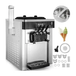 2200W 20-28L/H mjukglassmaskin med 2 x 6L behållare och 4 olika munstycken, 3 smaker, smart manöverpanel, genomtänkta detaljer