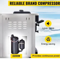 2200W 20-28L/H mjukglassmaskin med 2 x 6L behållare och 4 olika munstycken, 3 smaker, smart manöverpanel, genomtänkta detaljer