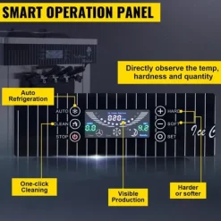 2200W 20-28L/H mjukglassmaskin med 2 x 6L behållare och 4 olika munstycken, 3 smaker, smart manöverpanel, genomtänkta detaljer