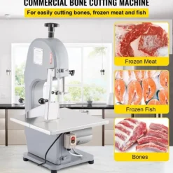 Köttskivare-850W 4-180mm 15m/s benskärmaskin med 380x365mm arbetsbord med skala, säker att använda, bred applikation