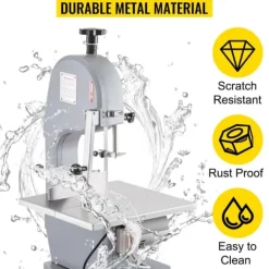 Köttskivare-850W 4-180mm 15m/s benskärmaskin med 380x365mm arbetsbord med skala, säker att använda, bred applikation