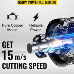 Köttskivare-850W 4-180mm 15m/s benskärmaskin med 380x365mm arbetsbord med skala, säker att använda, bred applikation