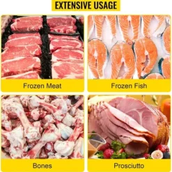 Köttskivare-850W 4-180mm 15m/s benskärmaskin med 380x365mm arbetsbord med skala, säker att använda, bred applikation