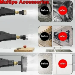 2500W Ångtvätt Handhållen – Tryckångare med 3 Borsthuvuden, 6 Nivåer, 1000ml Vattentank