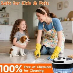 2500W Ångtvätt Handhållen – Tryckångare med 3 Borsthuvuden, 6 Nivåer, 1000ml Vattentank