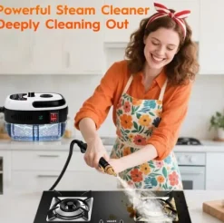 2500W Ångtvätt Handhållen – Tryckångare med 3 Borsthuvuden, 6 Nivåer, 1000ml Vattentank