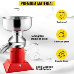 30W 10500RPM 50L/H effektiv elektrisk mjölkkräm centrifugalseparator, 4 timmars kontinuerligt arbete, lätt att installera och använda