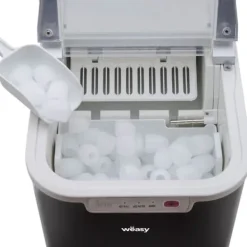 WEASY Ismaskin - KW12 - Upp till 12 kg isbitar per dag - 7 till 12 minuters produktion - Svart