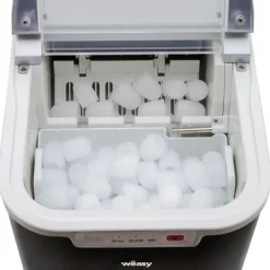 WEASY Ismaskin - KW12 - Upp till 12 kg isbitar per dag - 7 till 12 minuters produktion - Svart