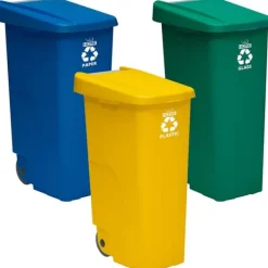 Källsorteringskärl-Wellhome Soptunna 330l Pk3587 3 Enheter Guld