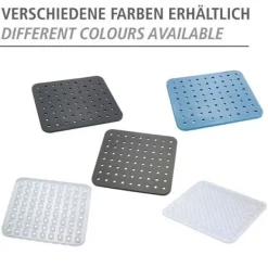 Mattor & Galler Till Diskhoar-WENKO Crystal Diskbänk, Diskbänksmatta Repskydd, Diskskydd, Plast, 27,5 x 31 cm, Grå