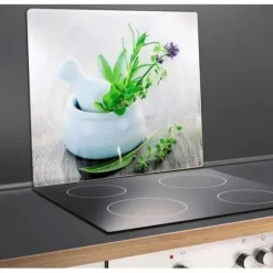 Karottunderlägg-WENKO Huvbotten, Köksstänk i glas, "Vegetable Garden", Härdat glas, 50x56 cm, Flerfärgad