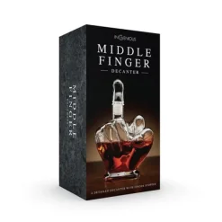 Whiskykaraff för långfinger för alkohol Rolig present till kille