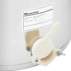 Wiesenfield - Honungshink - 30 L - med sil, lock och tryckkran - rostfritt stål