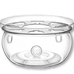 Wilmax | kaffe- och tevärmare i borosilikatglas | håller drycker varma i upprätt läge, diskmaskinssäker, stabil, presentidé, passar alla tekannor