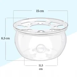 Wilmax | kaffe- och tevärmare i borosilikatglas | håller drycker varma i upprätt läge, diskmaskinssäker, stabil, presentidé, passar alla tekannor