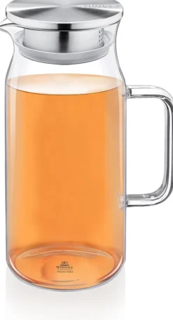 Karaffer-Wilmax glaskaraff 1 L i borosilikatglas med lock
